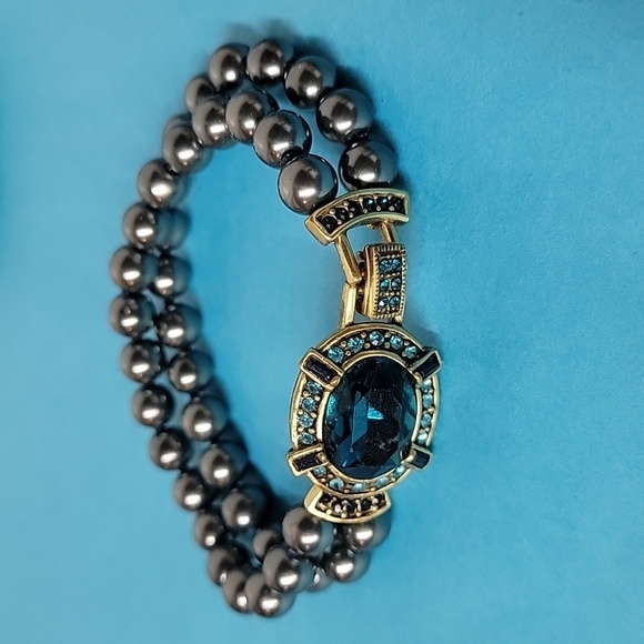 7 PIECE Heidi Daus Lavish Layers Crystal Accented Necklace Bracelet Ring Earring - Picture 4 of 16